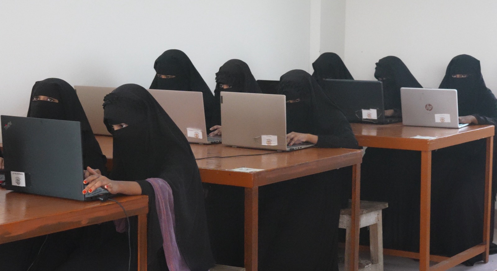 Trainees at the Al-Ihsan Vocational Center