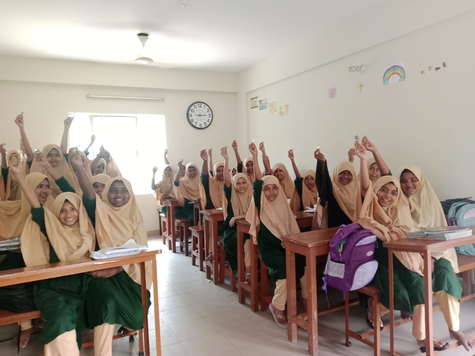 Classroom celebrating attendance